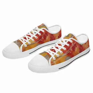 Men Flower Flame Retro Canvas Shoes