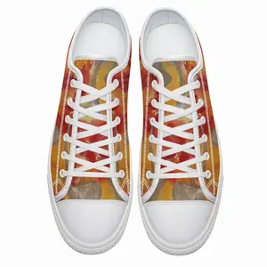 Men Flower Flame Retro Canvas Shoes