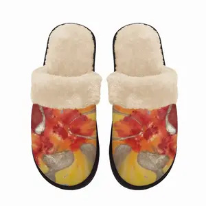 Men Flower Flame Fuzzy Slippers