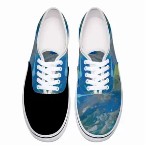 Men Lime Green Blue Low Top Shoes (Foam)