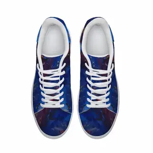 Men Silver-Blue Classic White Shoes