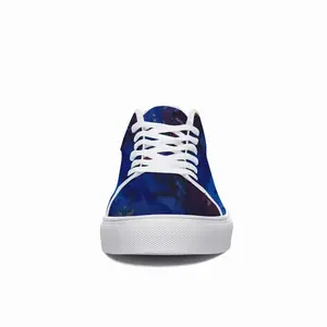 Men Silver-Blue Classic White Shoes