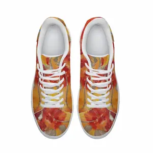 Men Flower Flame Classic White Shoes