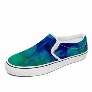 Men Liquid Blue Non-Slip Flat Shoes