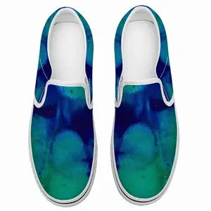 Men Liquid Blue Non-Slip Flat Shoes