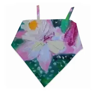 Lilies On White Pets Headscarf (Tying Clause)