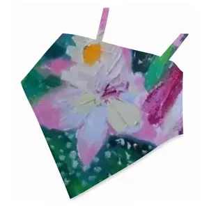 Lilies On White Pets Headscarf (Tying Clause)