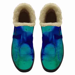 Men Liquid Blue Snow Boots (Short Fur)