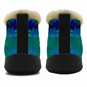 Men Liquid Blue Snow Boots (Short Fur)