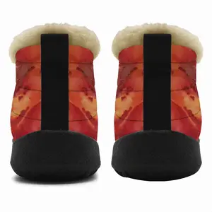 Men Flower Flame Snow Boots (Short Fur)