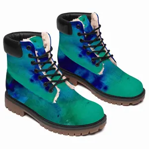 Men Liquid Blue High Top Boots