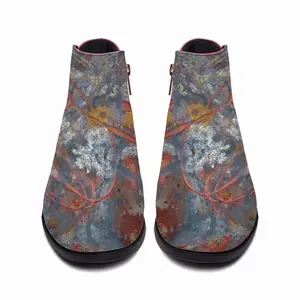 Men Illuminated Flecks Zippers Heel Boots