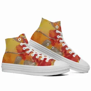 Men Flower Flame High Top Baseball Shoes