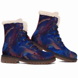 Men Silver-Blue Suede Boots