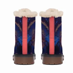 Men Silver-Blue Suede Boots