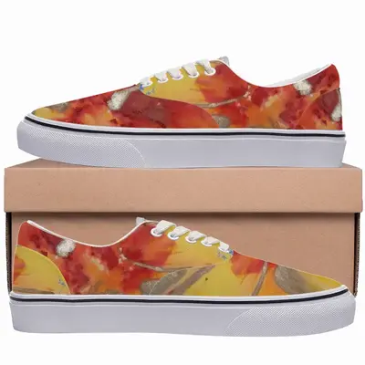 Men Flower Flame Low Top Shoes (Lace Up)