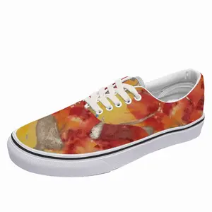 Men Flower Flame Low Top Shoes (Lace Up)