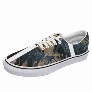 Men Black Matter Low Top Shoes (Lace Up)