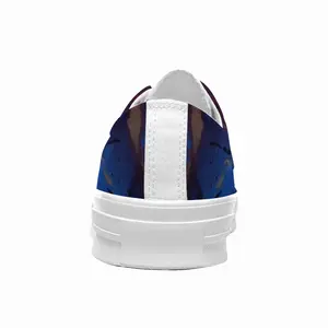 Men Silver-Blue Low Top Baseball Shoes