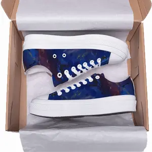 Men Silver-Blue Low Top Baseball Shoes