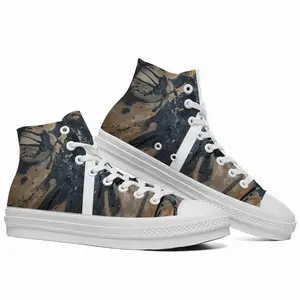 Men Black Matter High Top Baseball Shoes