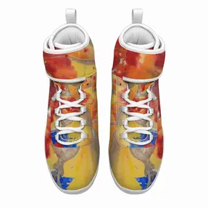 Men Flower Flame Cheerleading Shoes (High Top)