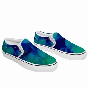 Men Liquid Blue Non-Slip Flat Shoes