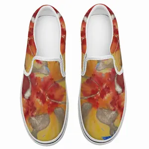 Men Flower Flame Non-Slip Flat Shoes