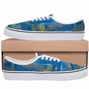 Men Lime Green Blue Low Top Shoes (Foam)