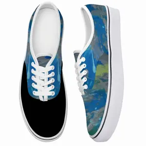 Men Lime Green Blue Low Top Shoes (Foam)