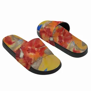 Men Flower Flame Slip On Slippers