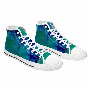 Men Liquid Blue High Top Shoes