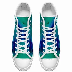 Men Liquid Blue High Top Shoes