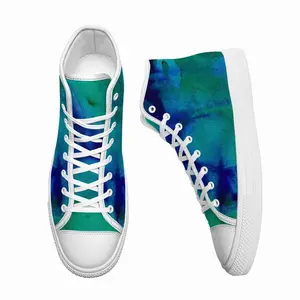 Men Liquid Blue High Top Shoes