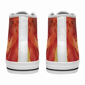 Men Flower Flame High Top Shoes