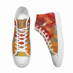 Men Flower Flame High Top Shoes