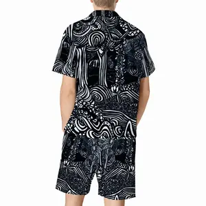 Men Broccoli Trees Short Pajama Suit