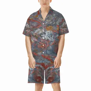 Men Illuminated Flecks Short Pajama Suit