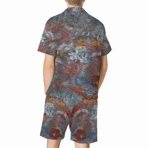 Men Illuminated Flecks Short Pajama Suit