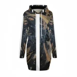 Women Black Matter Hoodie Skirt