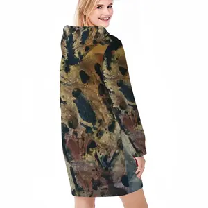 Women Byzantine Dissolve Hoodie Skirt