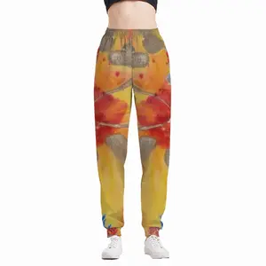 Women Flower Flame Casual Sports Pants