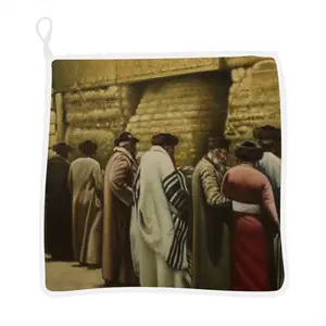 Jewish Pilgrims At The Western Wall Kitchen Dishcloths