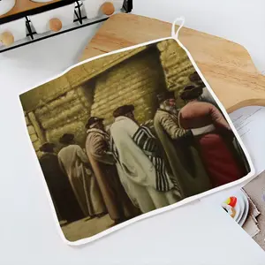 Jewish Pilgrims At The Western Wall Kitchen Dishcloths