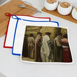 Jewish Pilgrims At The Western Wall Kitchen Dishcloths