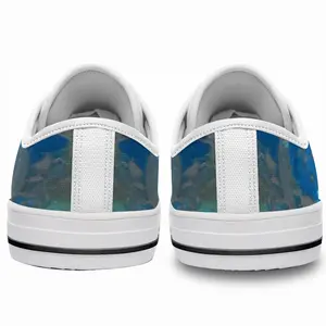 Men Lime Green Blue Retro Canvas Shoes