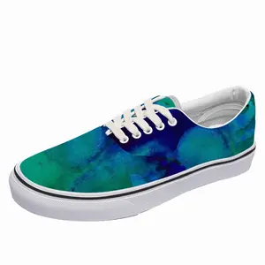 Men Liquid Blue Low Top Shoes (Lace Up)