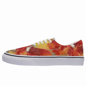 Men Flower Flame Low Top Shoes (Lace Up)