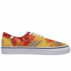 Men Flower Flame Low Top Shoes (Lace Up)