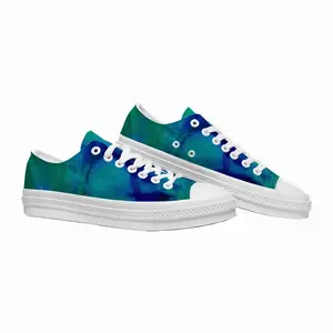 Men Liquid Blue Low Top Baseball Shoes